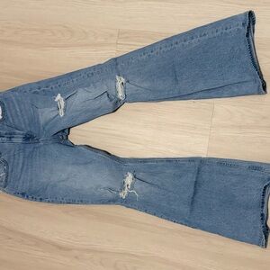 Levi's Light Blue Distressed Flare Jeans